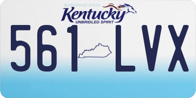 KY license plate 561LVX