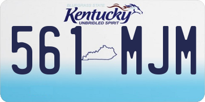 KY license plate 561MJM