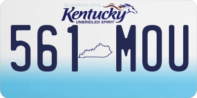 KY license plate 561MOU