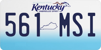 KY license plate 561MSI