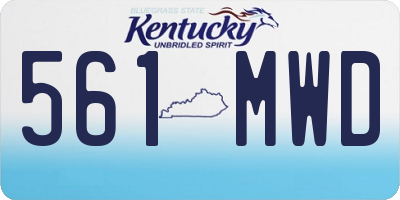 KY license plate 561MWD