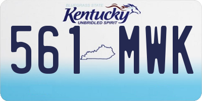 KY license plate 561MWK