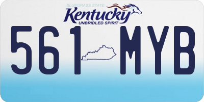 KY license plate 561MYB