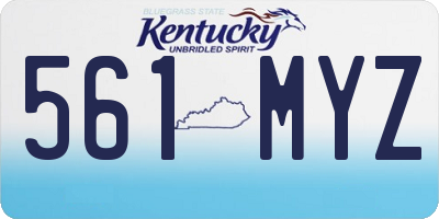 KY license plate 561MYZ