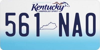 KY license plate 561NAO