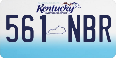 KY license plate 561NBR