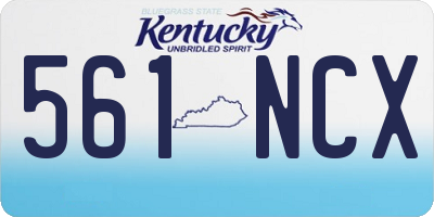 KY license plate 561NCX