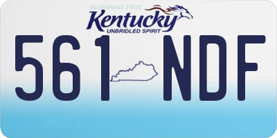KY license plate 561NDF