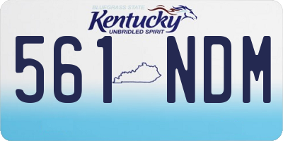 KY license plate 561NDM