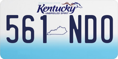 KY license plate 561NDO