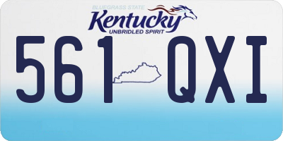 KY license plate 561QXI