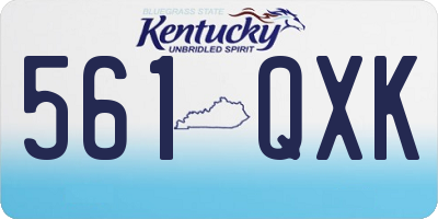 KY license plate 561QXK