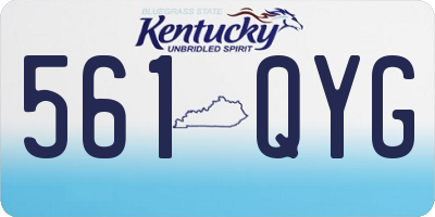 KY license plate 561QYG