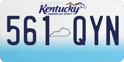 KY license plate 561QYN