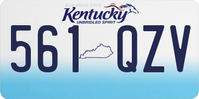 KY license plate 561QZV