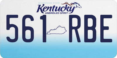 KY license plate 561RBE