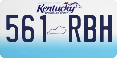 KY license plate 561RBH