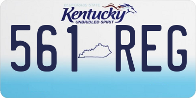 KY license plate 561REG