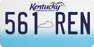 KY license plate 561REN
