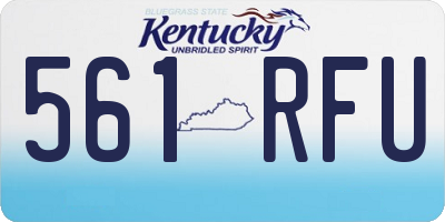KY license plate 561RFU