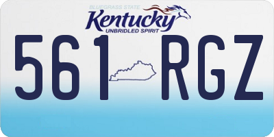 KY license plate 561RGZ