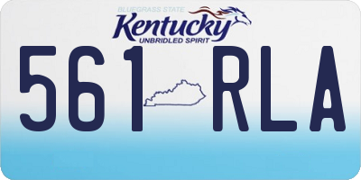 KY license plate 561RLA
