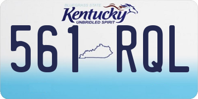 KY license plate 561RQL