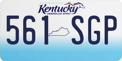 KY license plate 561SGP