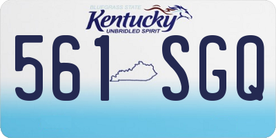 KY license plate 561SGQ