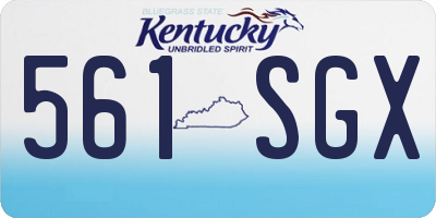 KY license plate 561SGX