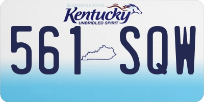 KY license plate 561SQW