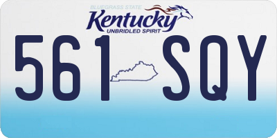 KY license plate 561SQY