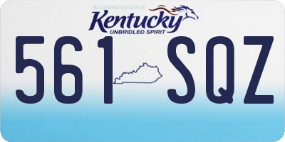 KY license plate 561SQZ
