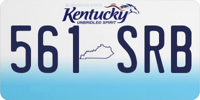 KY license plate 561SRB