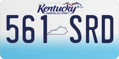 KY license plate 561SRD