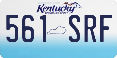 KY license plate 561SRF