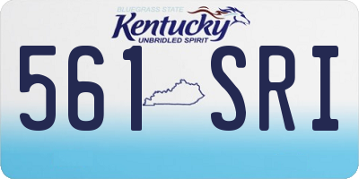 KY license plate 561SRI