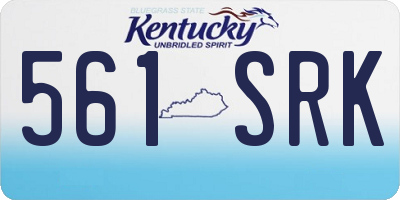 KY license plate 561SRK