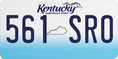 KY license plate 561SRO