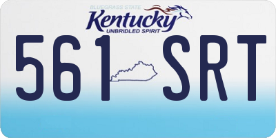 KY license plate 561SRT