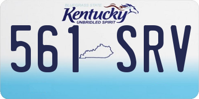 KY license plate 561SRV