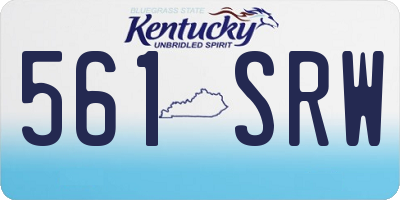 KY license plate 561SRW