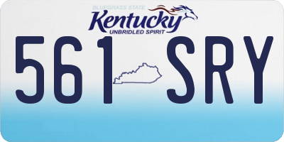 KY license plate 561SRY