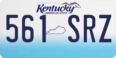 KY license plate 561SRZ