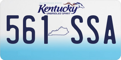KY license plate 561SSA