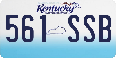 KY license plate 561SSB