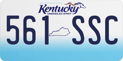 KY license plate 561SSC