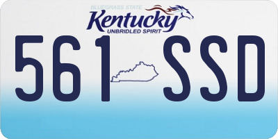 KY license plate 561SSD