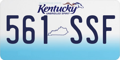 KY license plate 561SSF