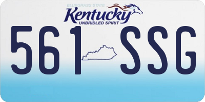 KY license plate 561SSG